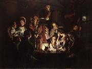 Joseph Wright The Experiment with the Aipump (mk22) Spain oil painting reproduction